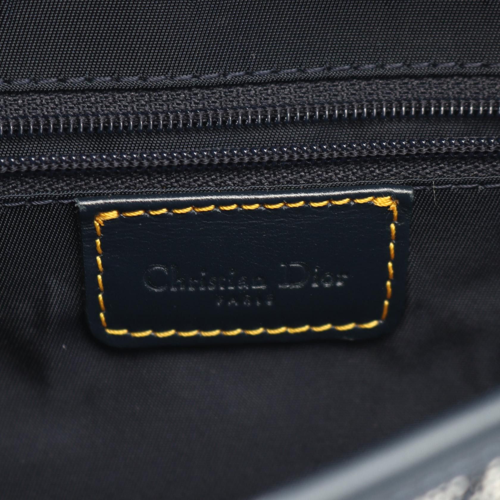 Dior Dior Christian Dior Trotter Canvas Leather Handbag Leather Handbag DUTY FREE for USA Size ONE SIZE - 4 Thumbnail