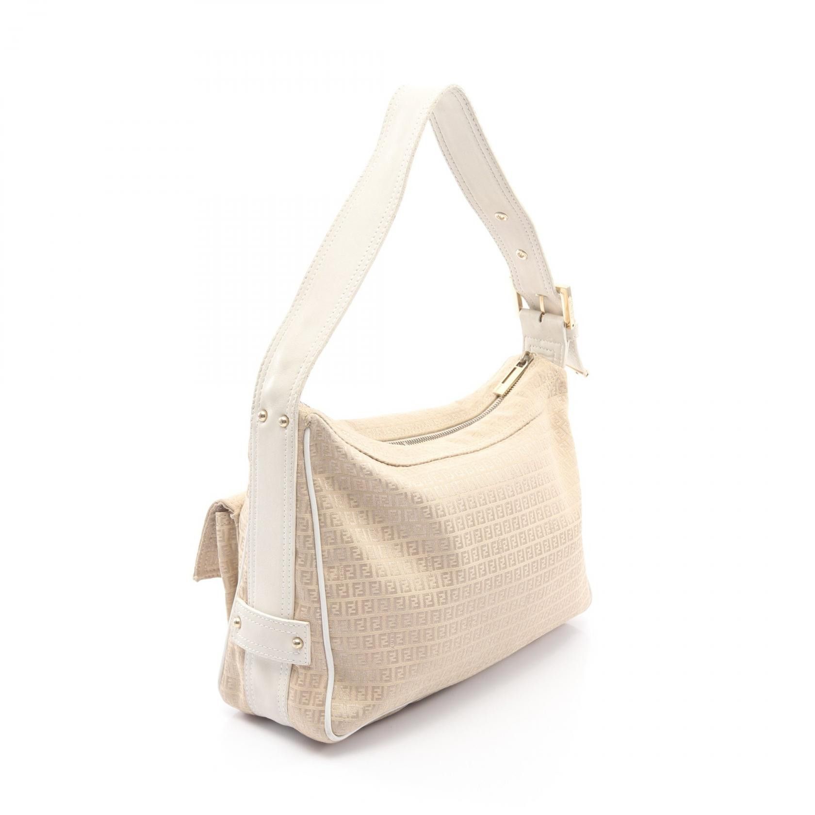 Fendi Fendi Fendi MicroFF Canvas Leather Shoulder Bag Leather Shoulder Bag DUTY FREE for USA Size ONE SIZE - 2 Thumbnail