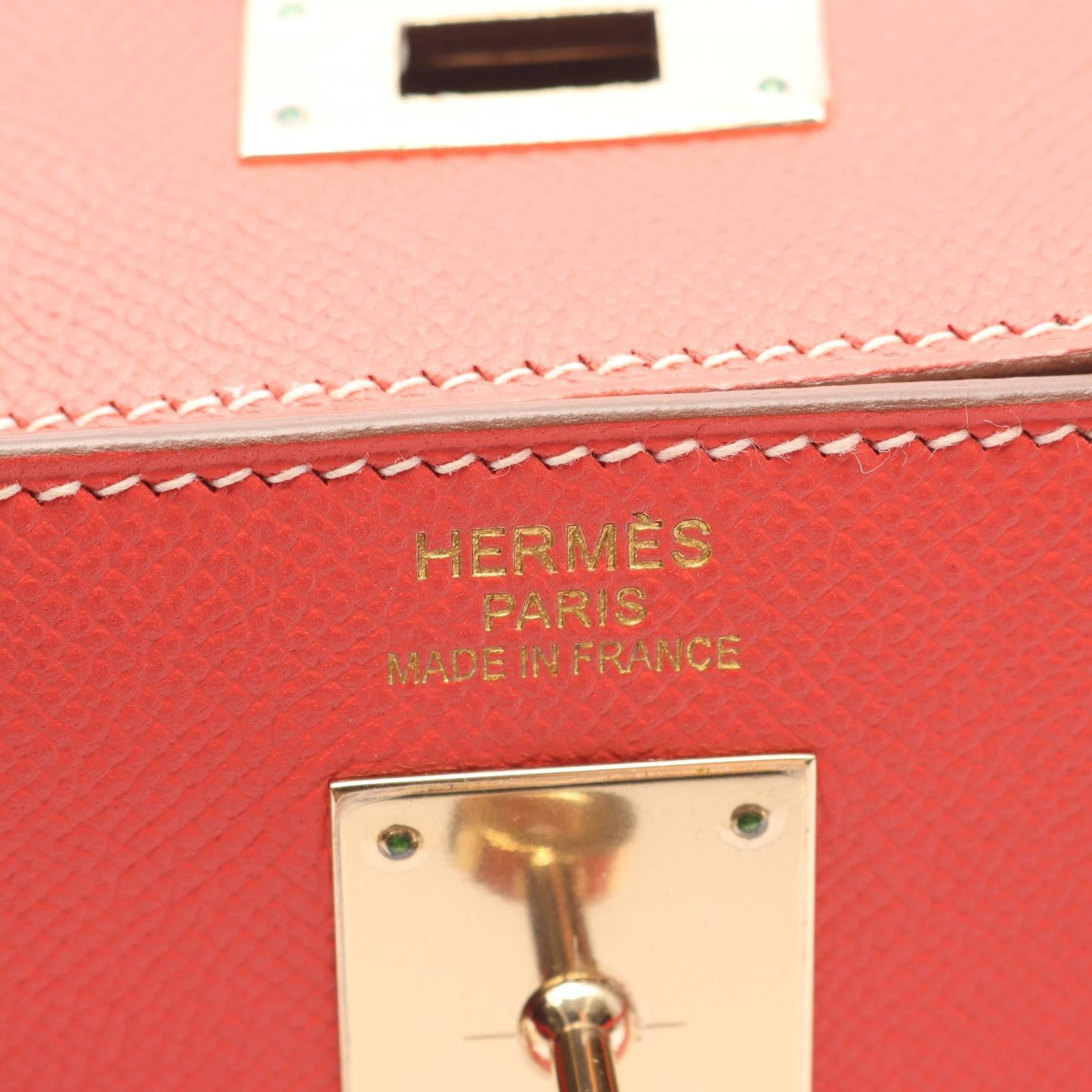 Hermes Hermes Hermes Kelly35 Leather Handbag Leather Handbag Stamp P (2012) DUTY FREE for USA Size ONE SIZE - 4 Thumbnail