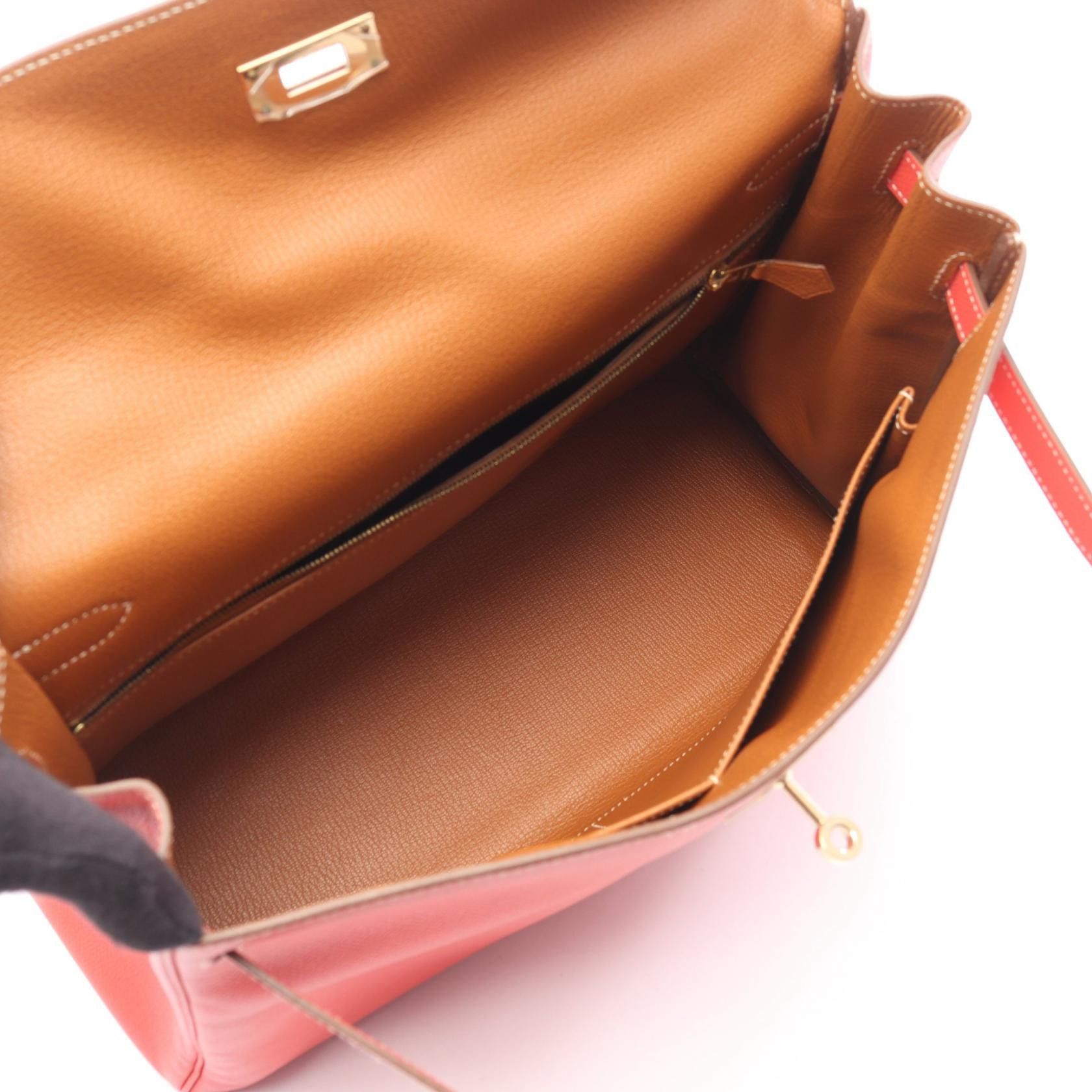 Hermes Hermes Hermes Kelly35 Leather Handbag Leather Handbag Stamp P (2012) DUTY FREE for USA Size ONE SIZE - 3 Thumbnail
