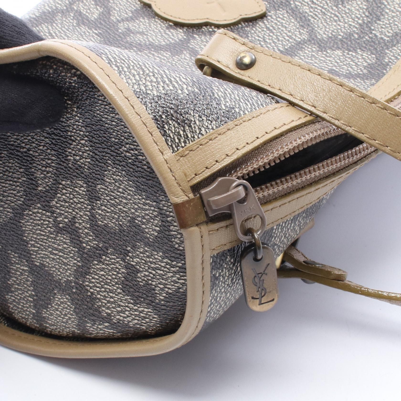 Yves Saint Laurent Yves Saint Laurent Yves Saint Laurent Leopard PVC Coated Canvas Handbag Leather Handbag DUTY FREE for USA Size ONE SIZE - 5 Thumbnail