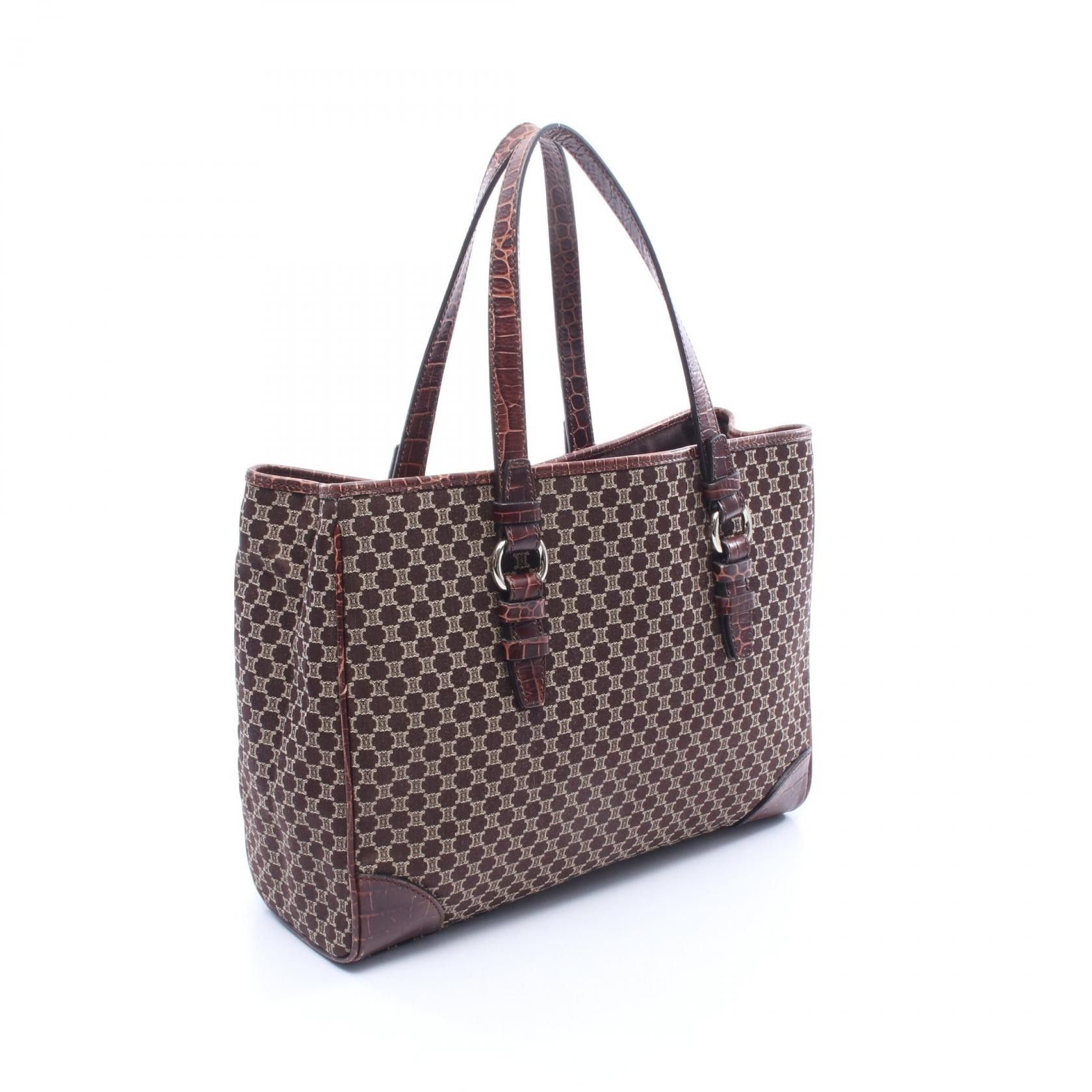 Celine Celine CELINE Macadam Croco Embossed Leather Tote Bag Textile Tote Bag DUTY FREE for USA Size ONE SIZE - 2 Thumbnail