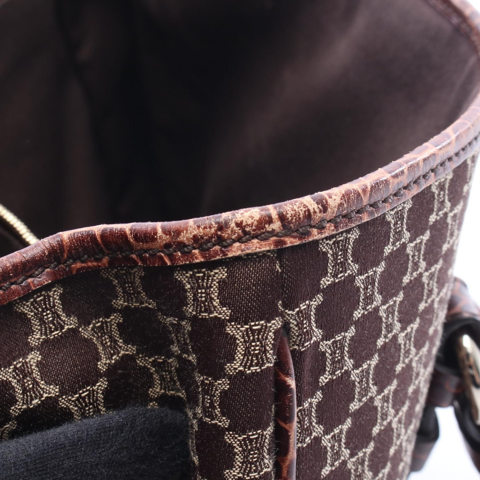 Celine Celine CELINE Macadam Croco Embossed Leather Tote Bag Textile Tote Bag DUTY FREE for USA Size ONE SIZE - 7 Thumbnail