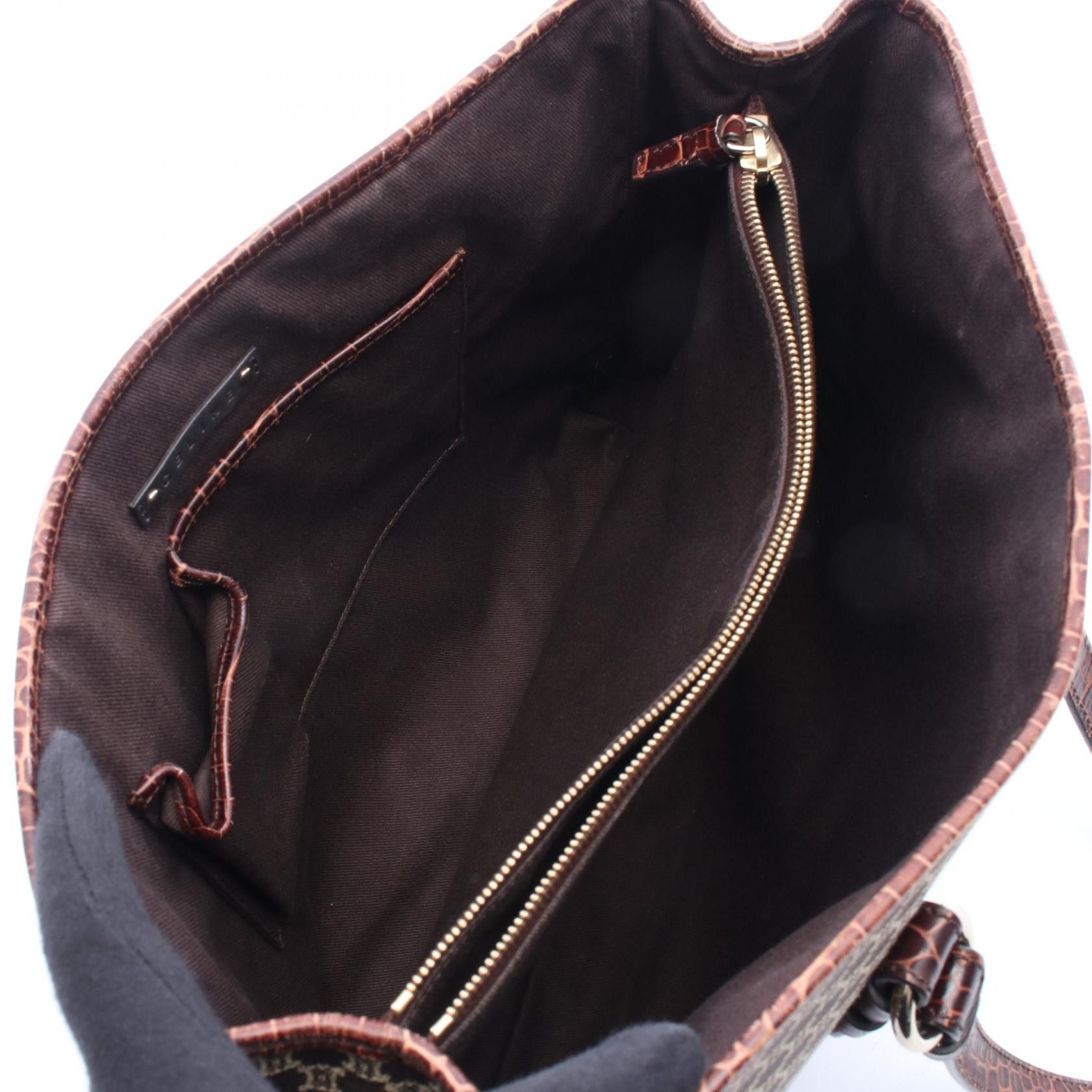 Celine Celine CELINE Macadam Croco Embossed Leather Tote Bag Textile Tote Bag DUTY FREE for USA Size ONE SIZE - 3 Thumbnail