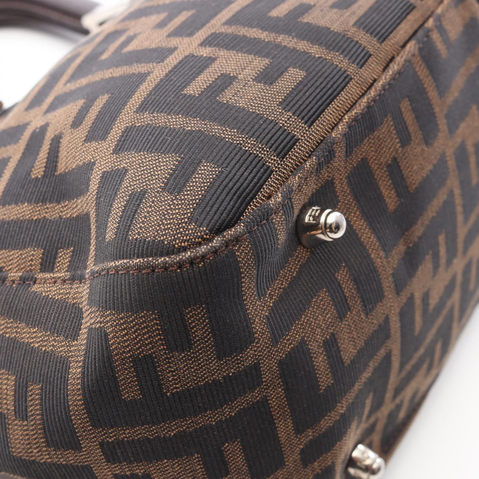 Fendi Fendi FENDI Zucca Canvas Leather Tote Bag Leather Tote Bag DUTY FREE for USA Size ONE SIZE - 8 Thumbnail