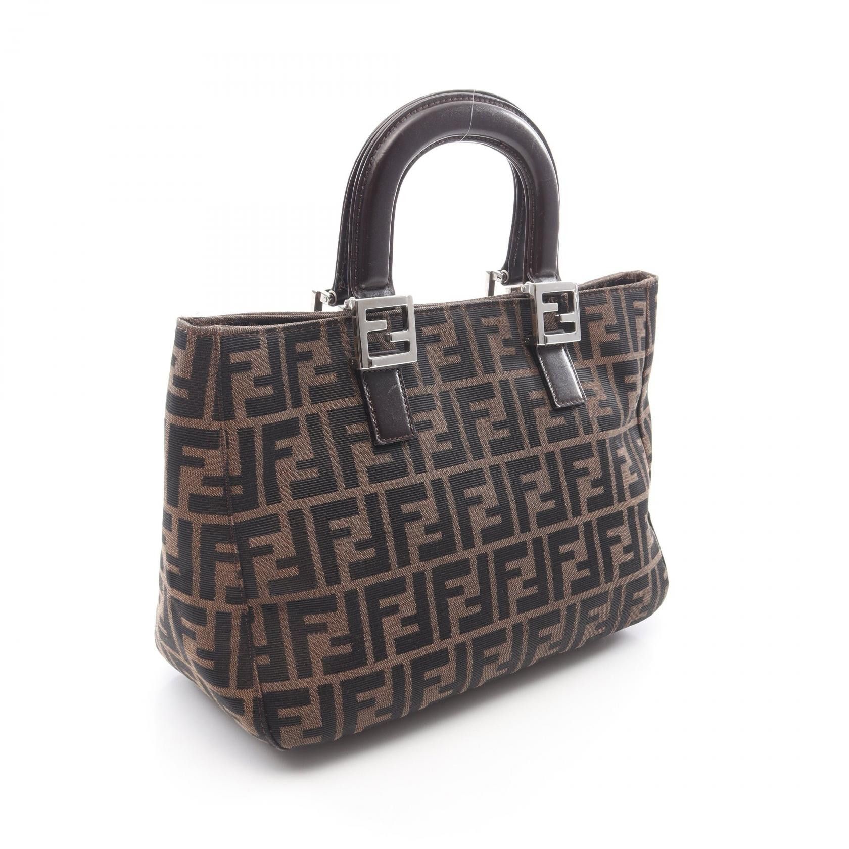 Fendi Fendi FENDI Zucca Canvas Leather Tote Bag Leather Tote Bag DUTY FREE for USA Size ONE SIZE - 2 Thumbnail
