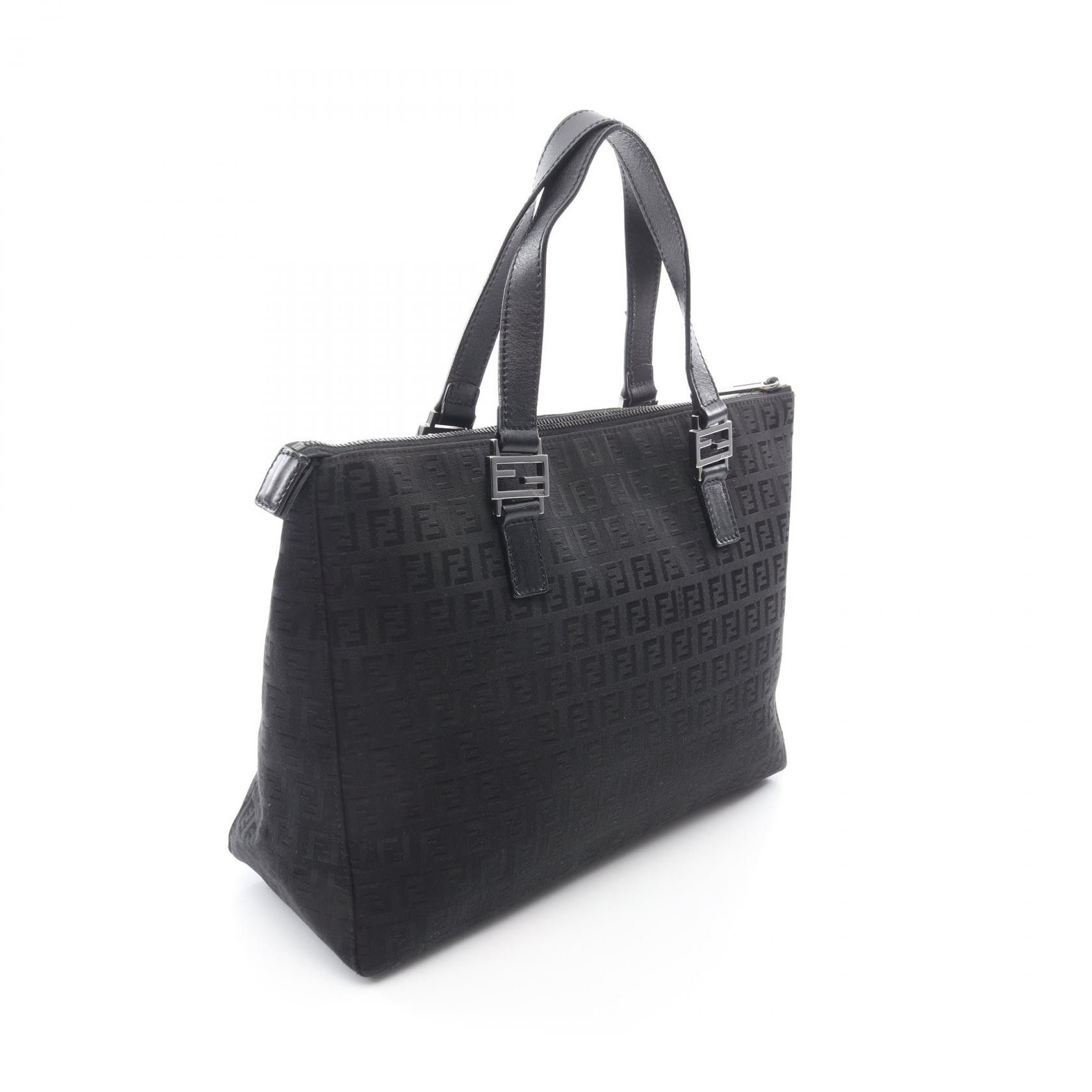 Fendi Fendi Fendi Zucchino Canvas Leather Tote Bag Leather Tote Bag DUTY FREE for USA Size ONE SIZE - 2 Thumbnail