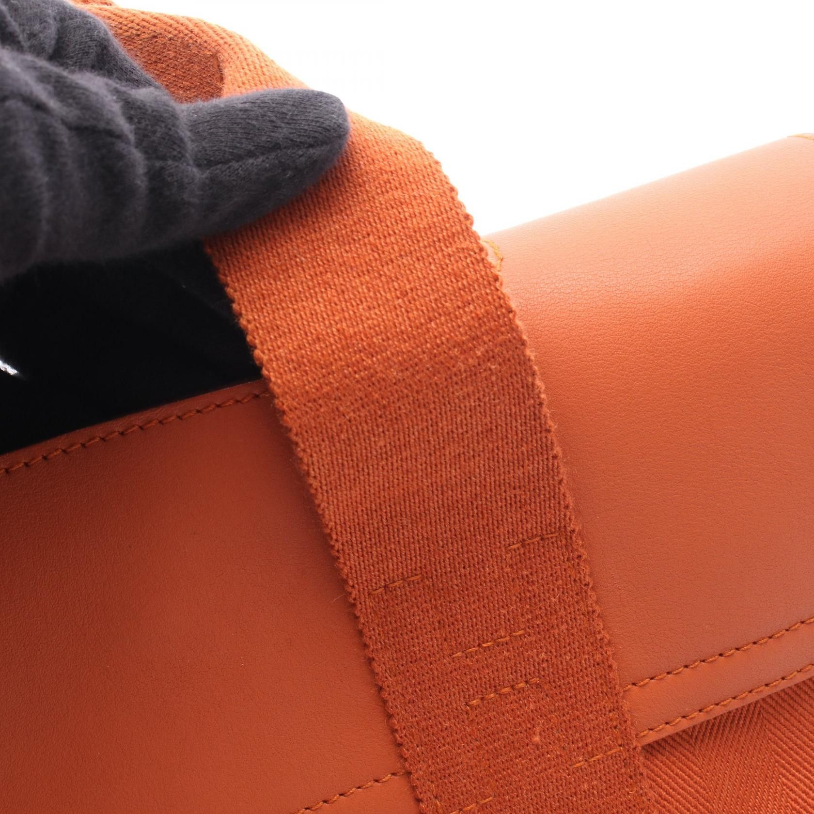 Hermes Hermes Hermes Valparaiso PM Toile Chevron Calfskin Handbag Leather Handbag DUTY FREE for USA Size ONE SIZE - 7 Thumbnail