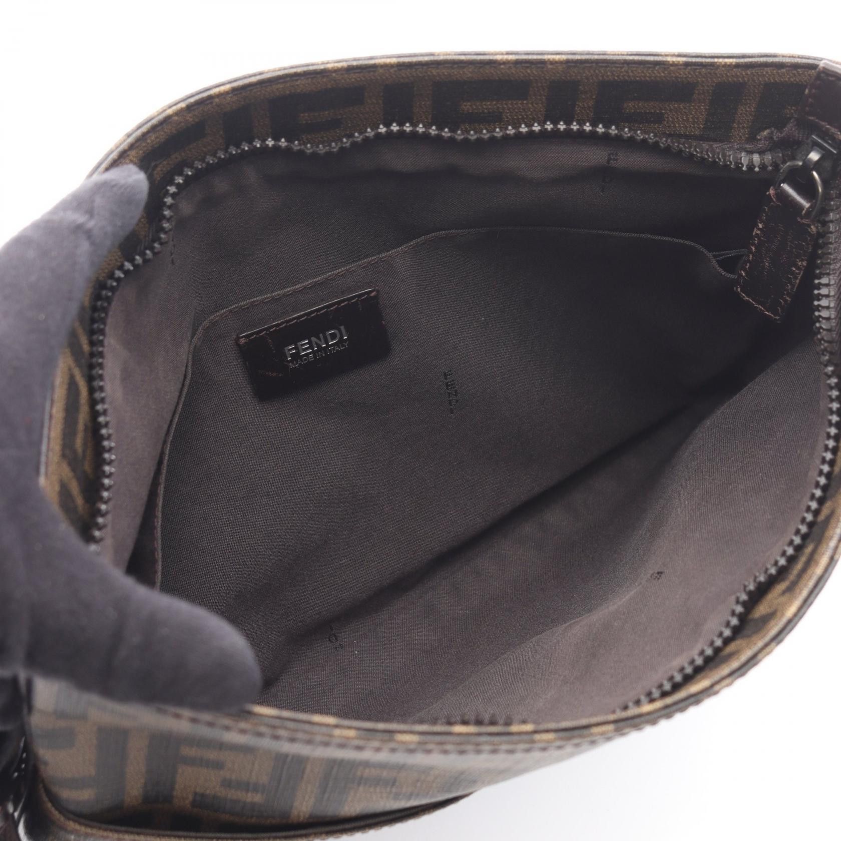 Fendi Fendi Fendi Zucca Coated Canvas Shoulder Bag Plastic / Synthetic Shoulder Bag DUTY FREE for USA Size ONE SIZE - 3 Thumbnail