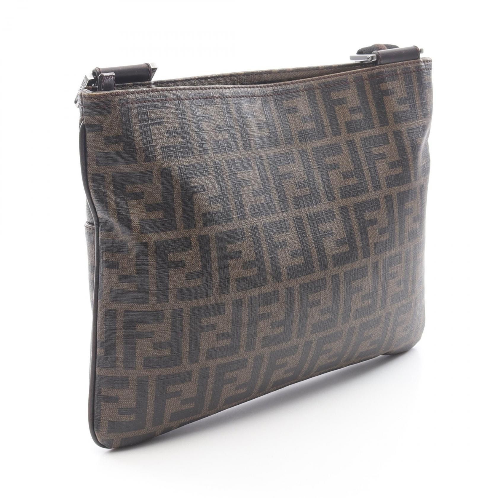 Fendi Fendi Fendi Zucca Coated Canvas Shoulder Bag Plastic / Synthetic Shoulder Bag DUTY FREE for USA Size ONE SIZE - 2 Thumbnail