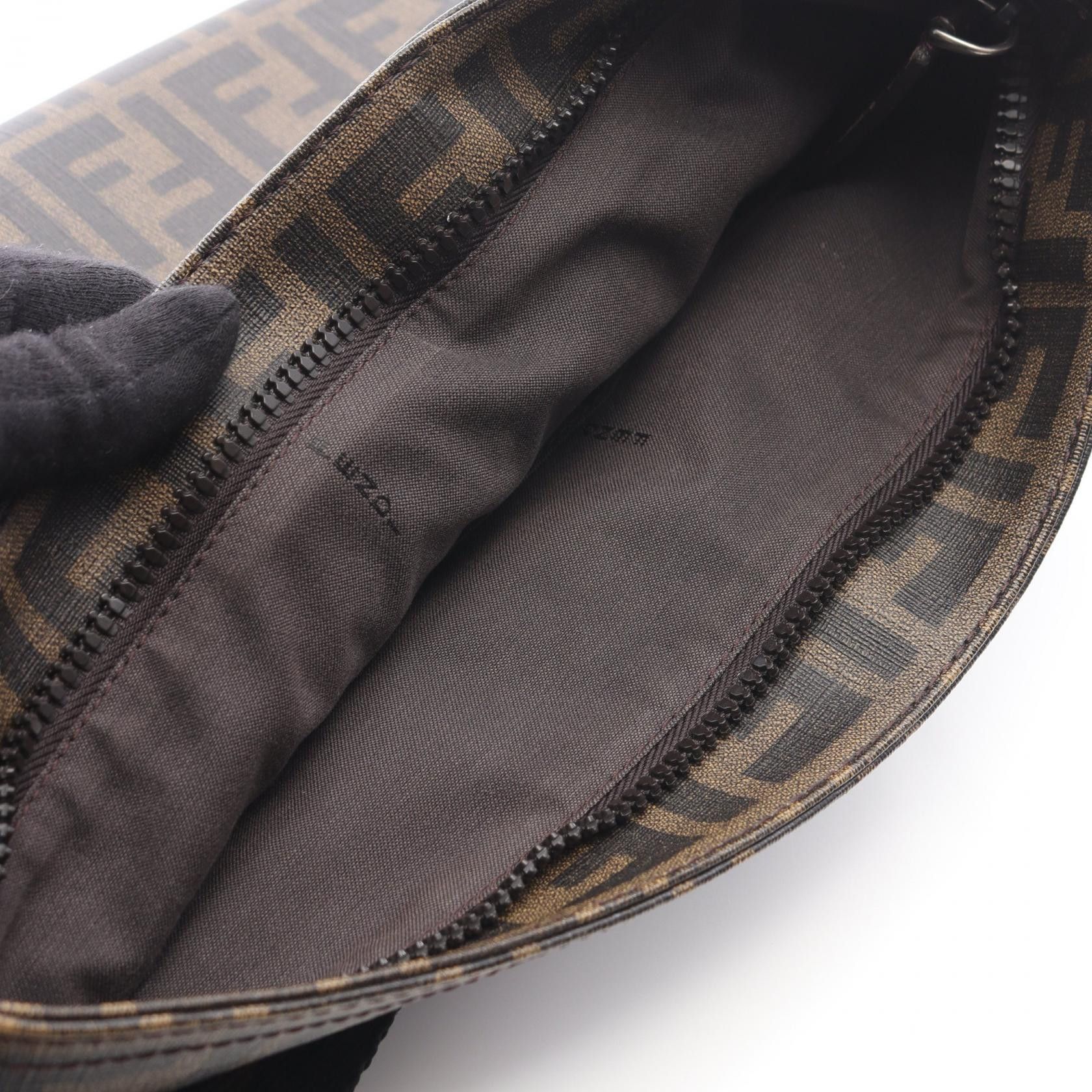 Fendi Fendi Fendi Zucca Coated Canvas Shoulder Bag Plastic / Synthetic Shoulder Bag DUTY FREE for USA Size ONE SIZE - 9 Thumbnail
