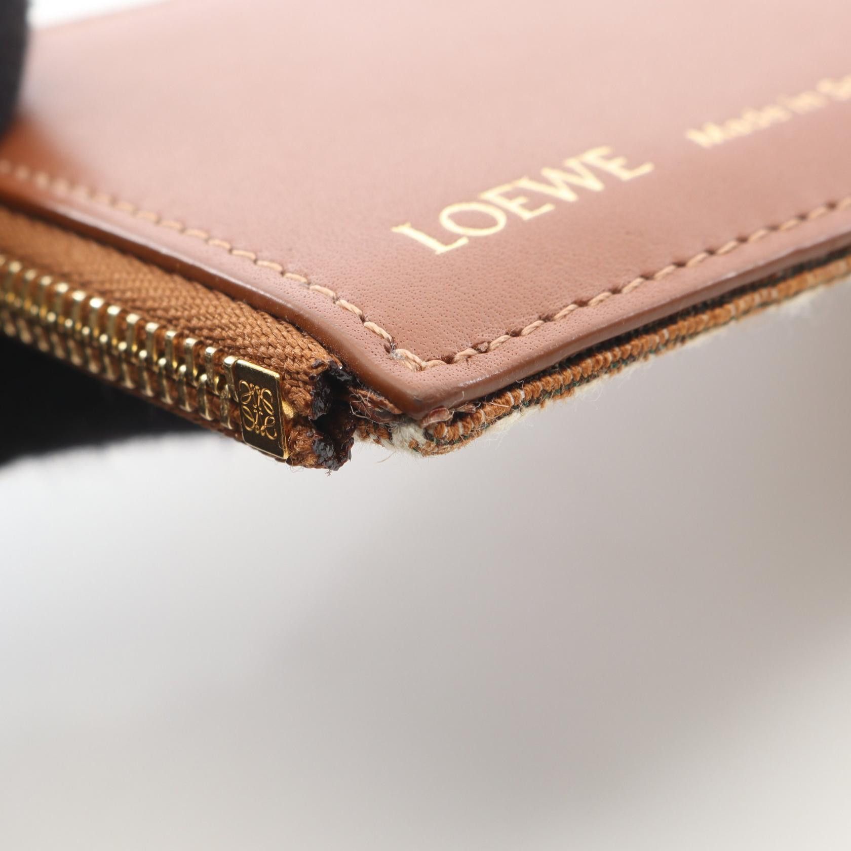 Loewe Loewe Loewe Repeat Anagram Canvas Leather Coin Card Holder Leather Coin Case C604Z40X02 DUTY FREE for USA Size ONE SIZE - 5 Thumbnail