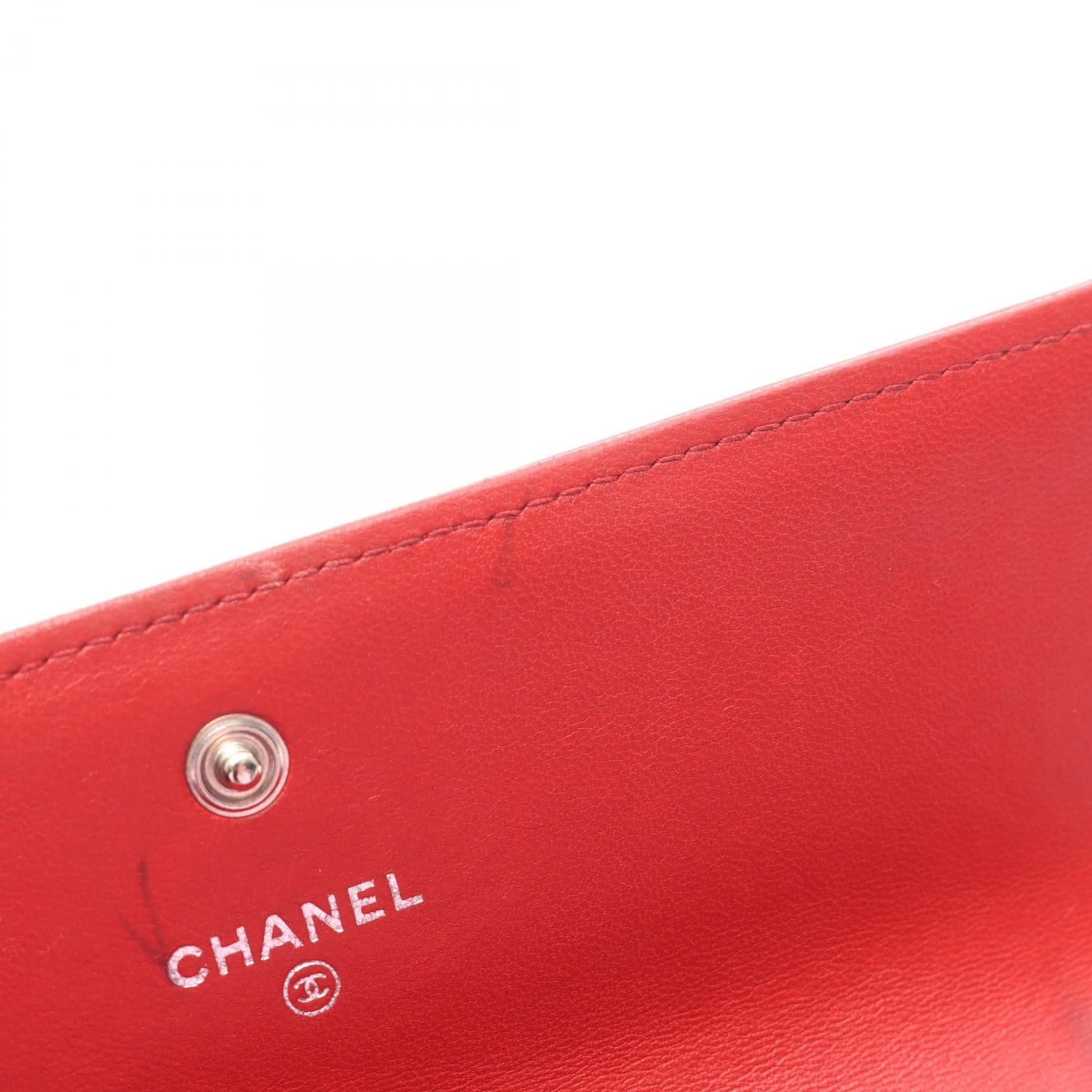 Chanel Chanel CHANEL Boy Chanel Lambskin Long Wallet Leather Long Wallet A80286 DUTY FREE for USA Size ONE SIZE - 6 Thumbnail