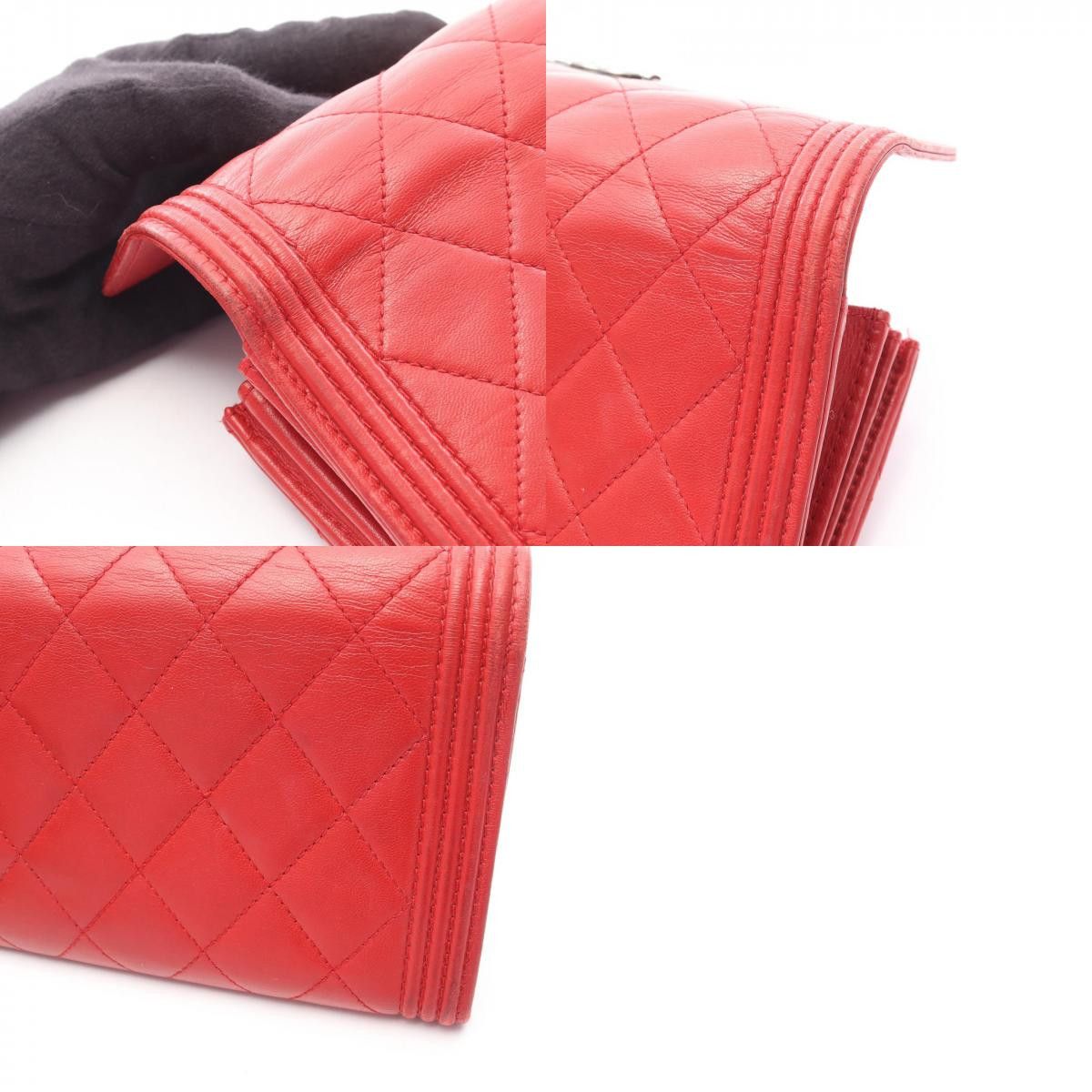 Chanel Chanel CHANEL Boy Chanel Lambskin Long Wallet Leather Long Wallet A80286 DUTY FREE for USA Size ONE SIZE - 10 Thumbnail
