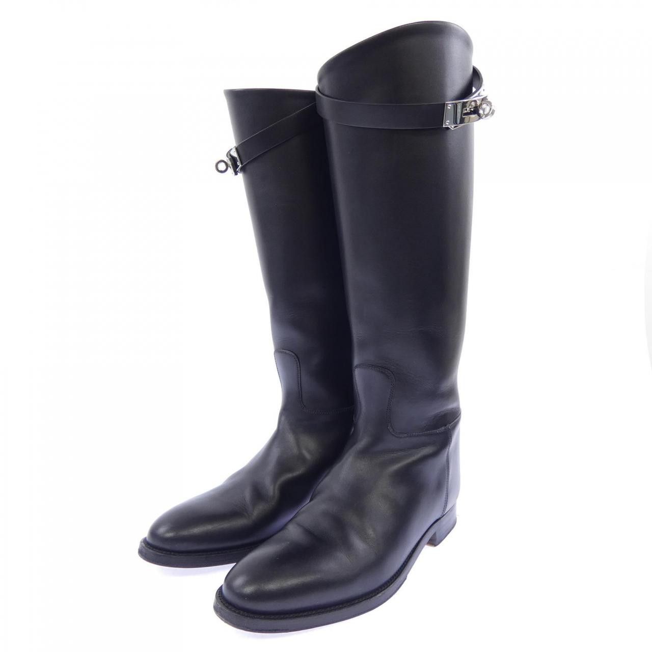 Hermes Hermes Hermes Jumping Box Calf Long Boots Leather Shoes DUTY FREE for USA Size ONE SIZE - 3 Thumbnail
