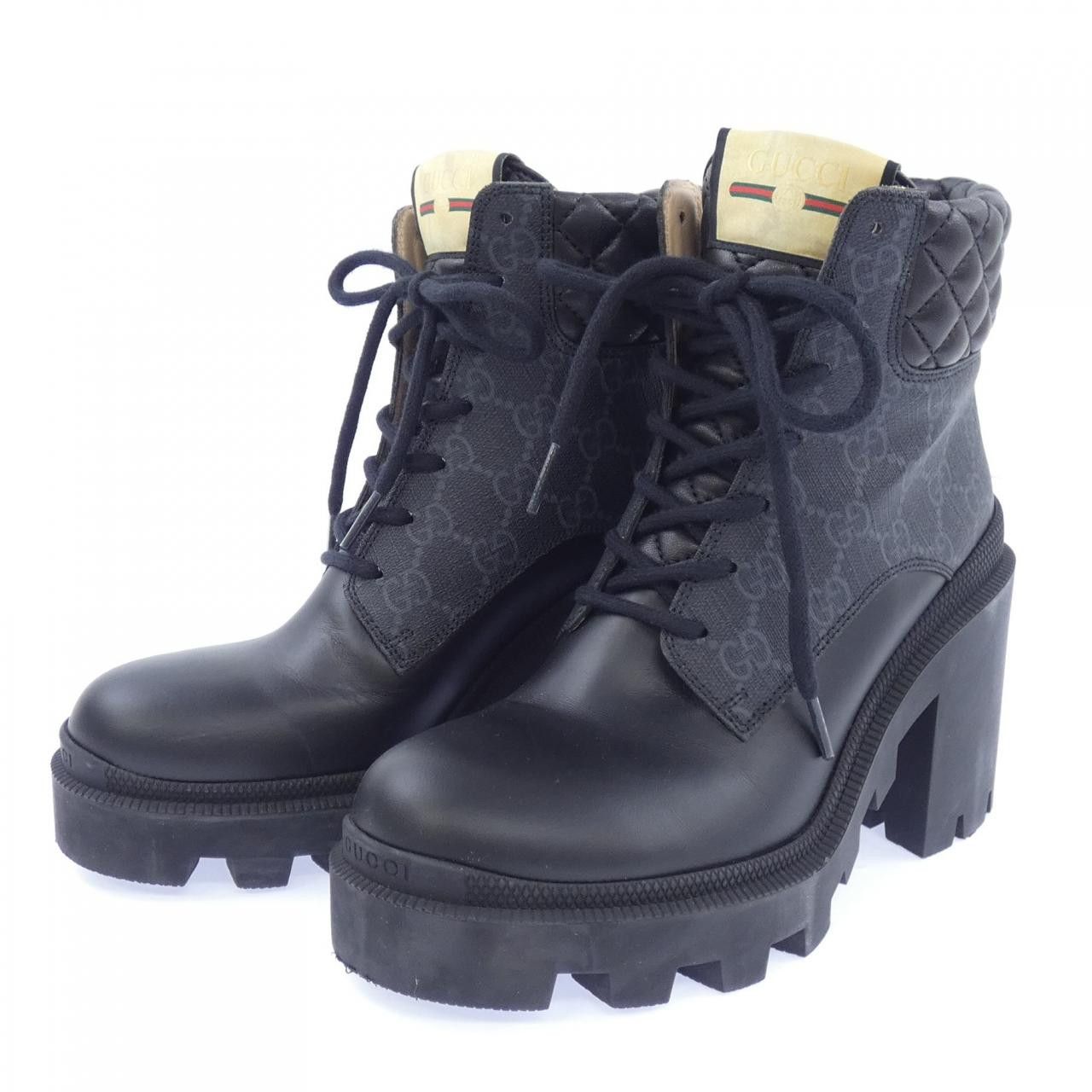 Gucci Gucci Gucci Leather Boots Leather Shoes 659691 DUTY FREE for USA Size ONE SIZE - 3 Thumbnail