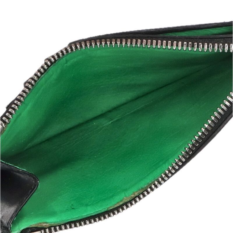 Balenciaga Balenciaga Leather Wallet Black x Green Size ONE SIZE - 3 Thumbnail