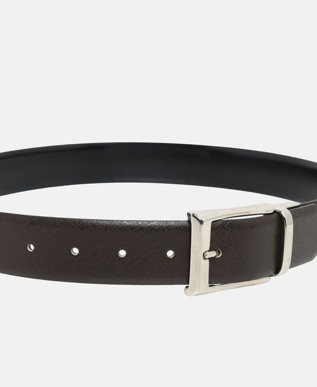 Canali Leather belt Size 30 - 2 Thumbnail