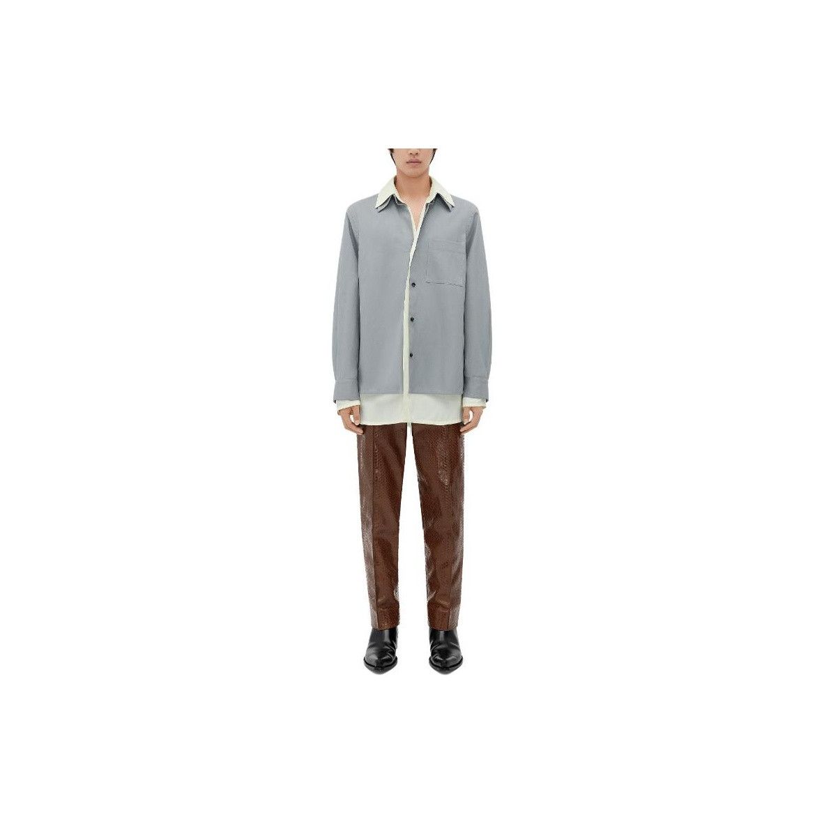 Bottega Veneta Bottega Veneta Layered Button Up Shirt Size L Size US L / EU 52-54 / 3 - 9 Thumbnail