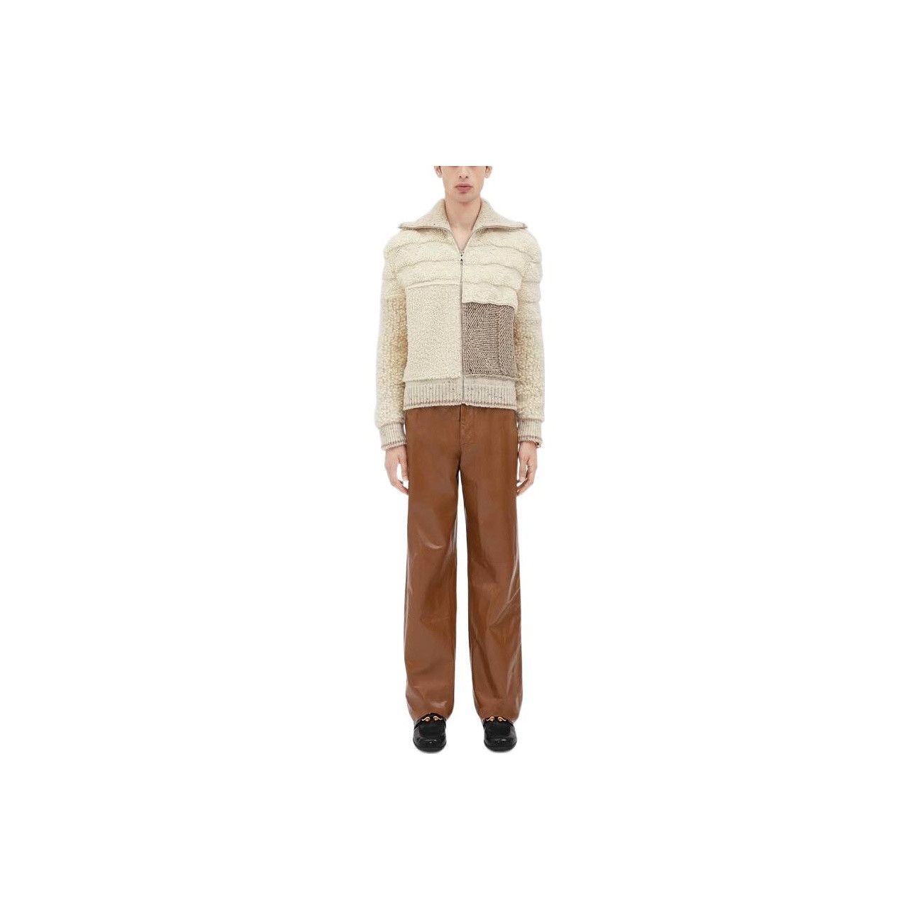 Bottega Veneta Bottega Veneta Patchwork Zip Sweater Size M Size US M / EU 48-50 / 2 - 5 Thumbnail