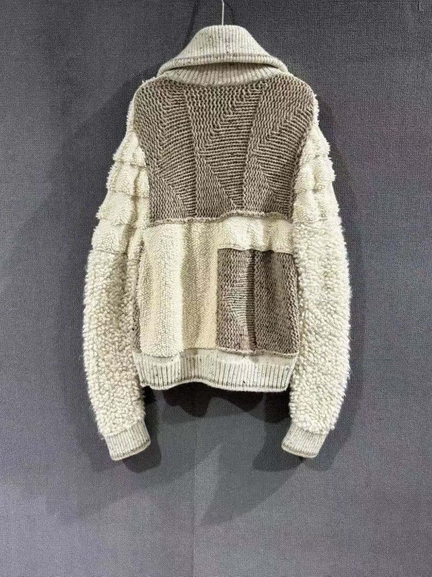 Bottega Veneta Bottega Veneta Patchwork Zip Sweater Size M Size US M / EU 48-50 / 2 - 2 Thumbnail