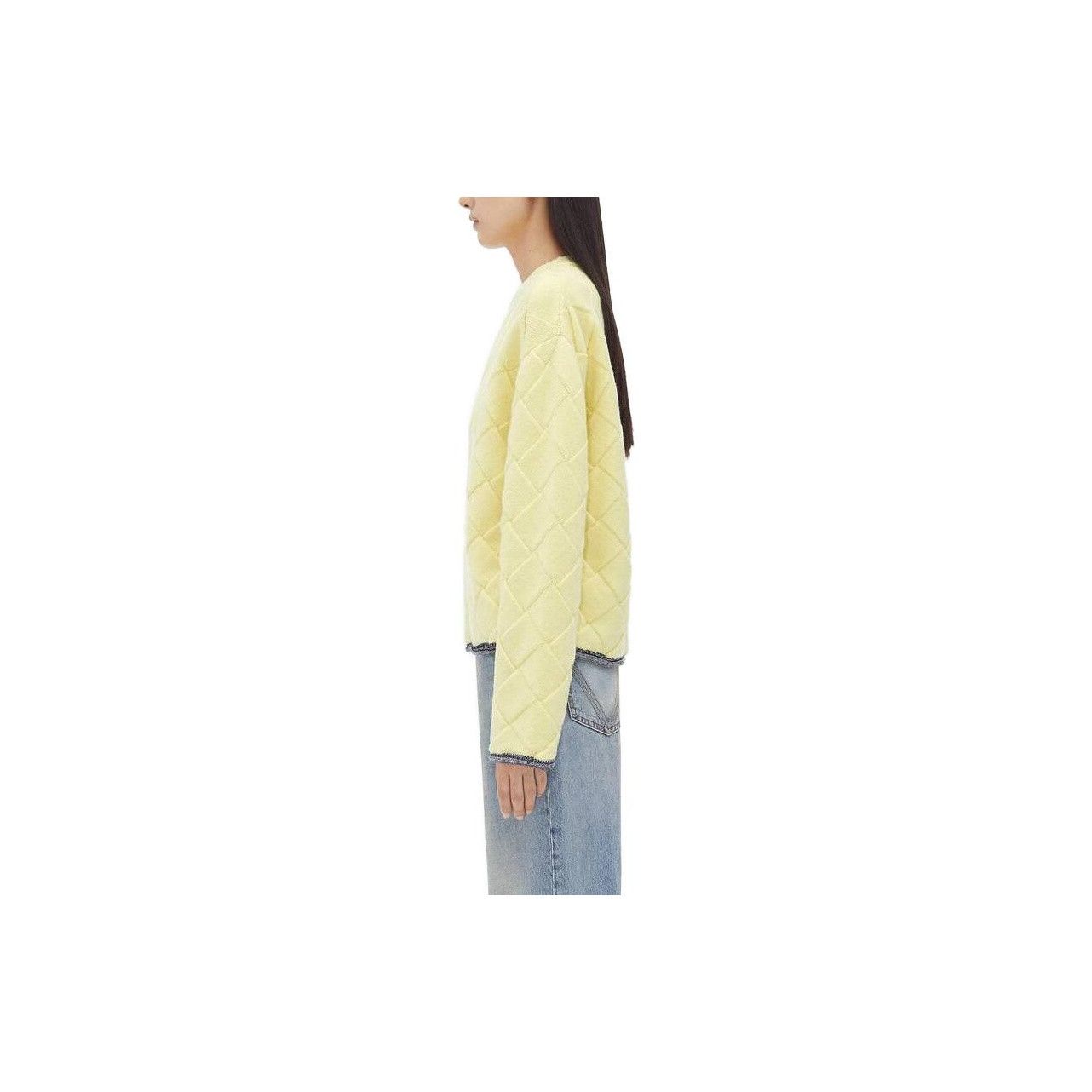 Bottega Veneta Bottega Veneta Quilted Knit Sweater Yellow Size M Size M / US 6-8 / IT 42-44 - 7 Thumbnail