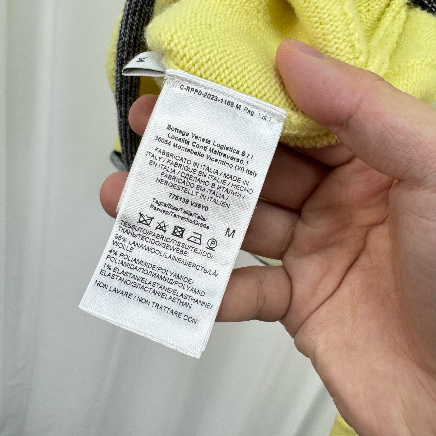 Bottega Veneta Bottega Veneta Quilted Knit Sweater Yellow Size M Size M / US 6-8 / IT 42-44 - 4 Thumbnail