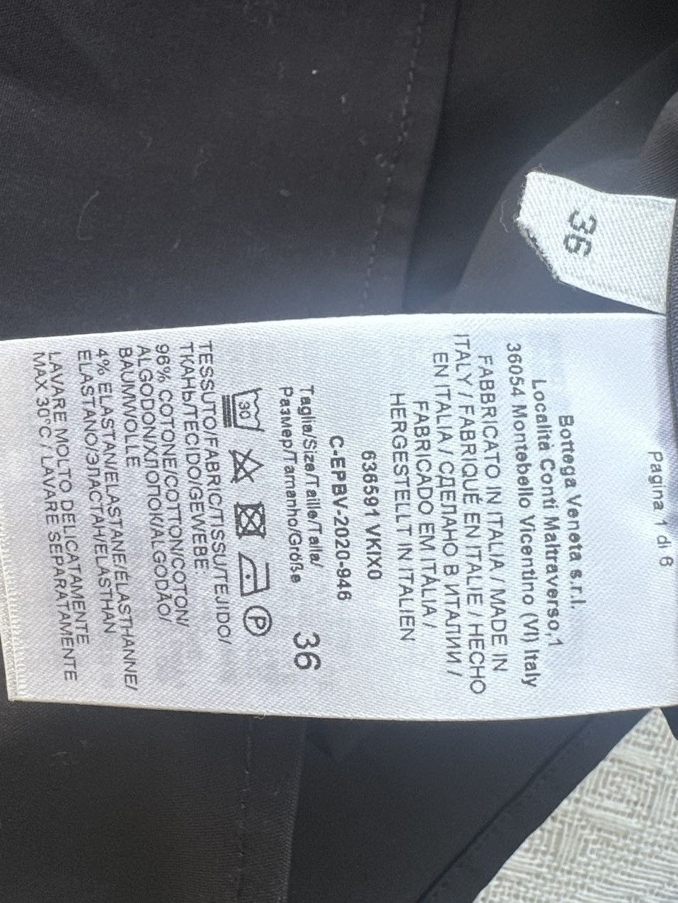 Bottega Veneta Bottega Veneta Black Cotton Button Up Shirt Size 36 Size XS / US 0-2 / IT 36-38 - 4 Thumbnail