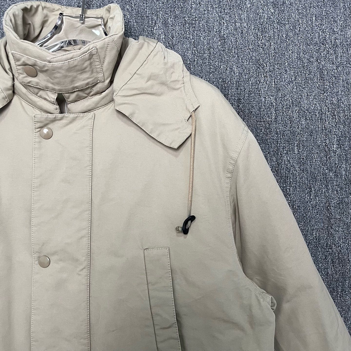 Bottega Veneta Bottega Veneta Beige Hooded Coat Size L Size US L / EU 52-54 / 3 - 5 Thumbnail