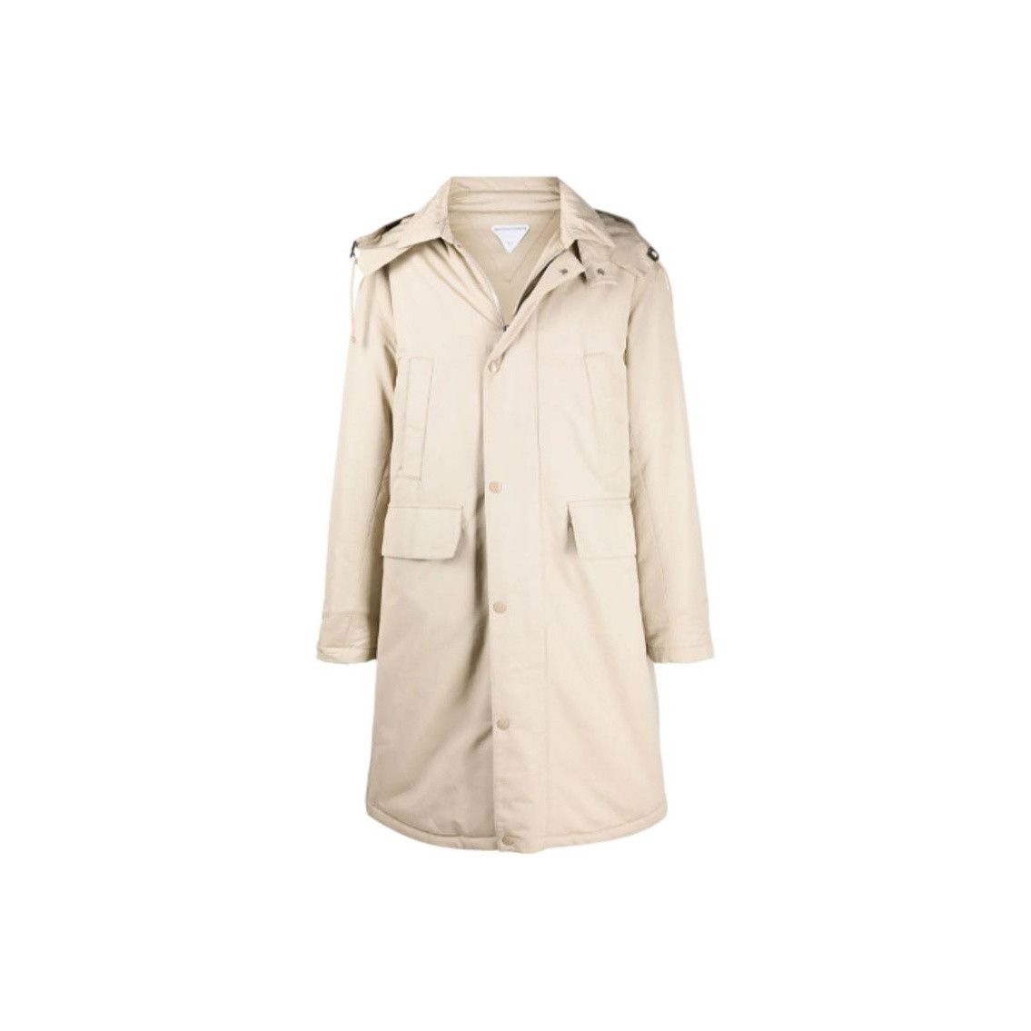 Bottega Veneta Bottega Veneta Beige Hooded Coat Size L Size US L / EU 52-54 / 3 - 6 Thumbnail