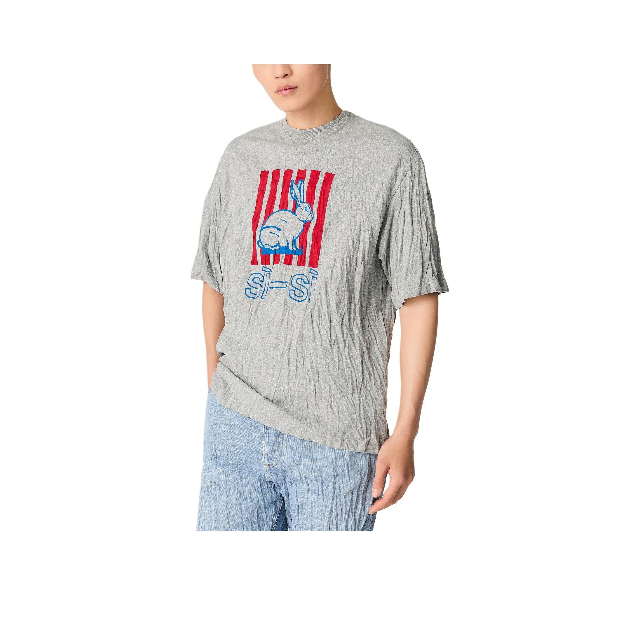 Bottega Veneta Bottega Veneta Rabbit Graphic T-Shirt Gray Size S Size US S / EU 44-46 / 1 - 6 Thumbnail