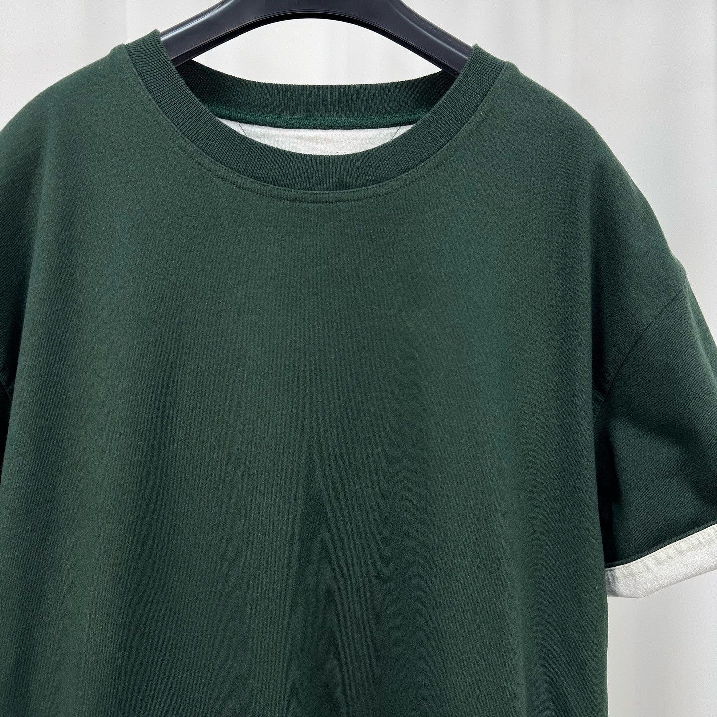 Bottega Veneta Bottega Veneta Green Contrast Cuff T-Shirt Size M Size US M / EU 48-50 / 2 - 6 Thumbnail