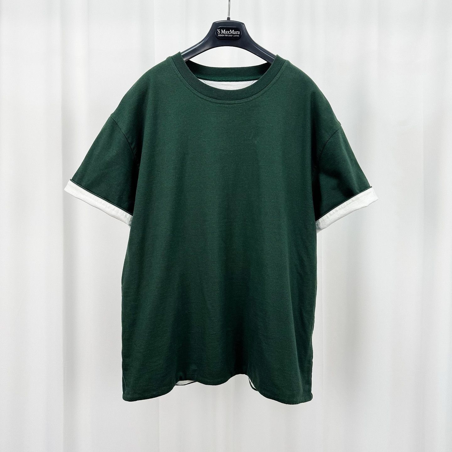 Bottega Veneta Bottega Veneta Green Contrast Cuff T-Shirt Size M Size US M / EU 48-50 / 2 - 5 Thumbnail