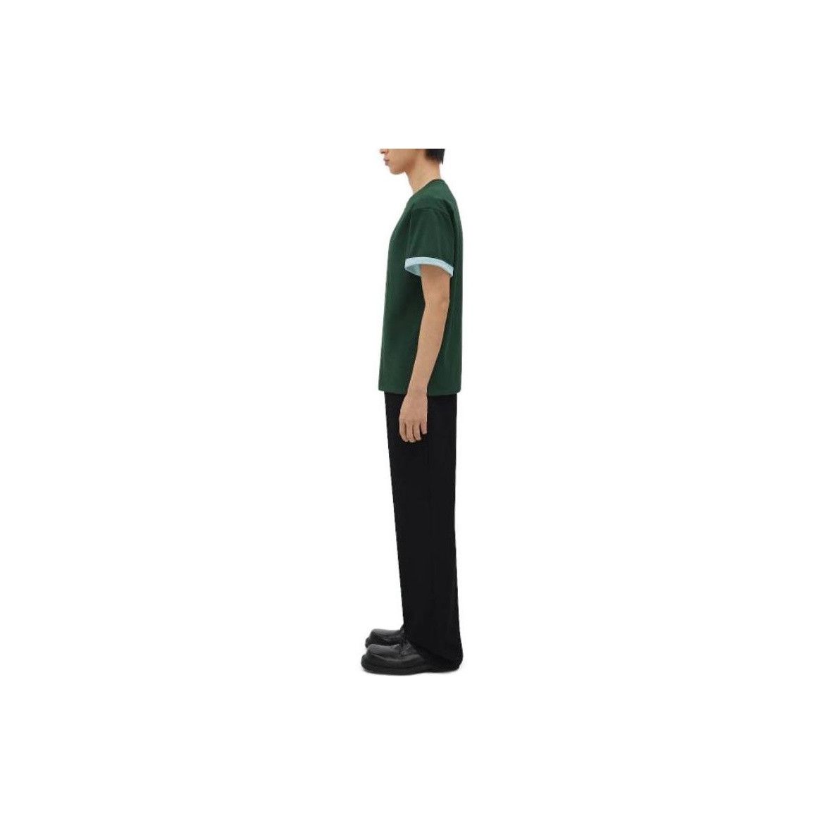Bottega Veneta Bottega Veneta Green Contrast Cuff T-Shirt Size M Size US M / EU 48-50 / 2 - 11 Thumbnail