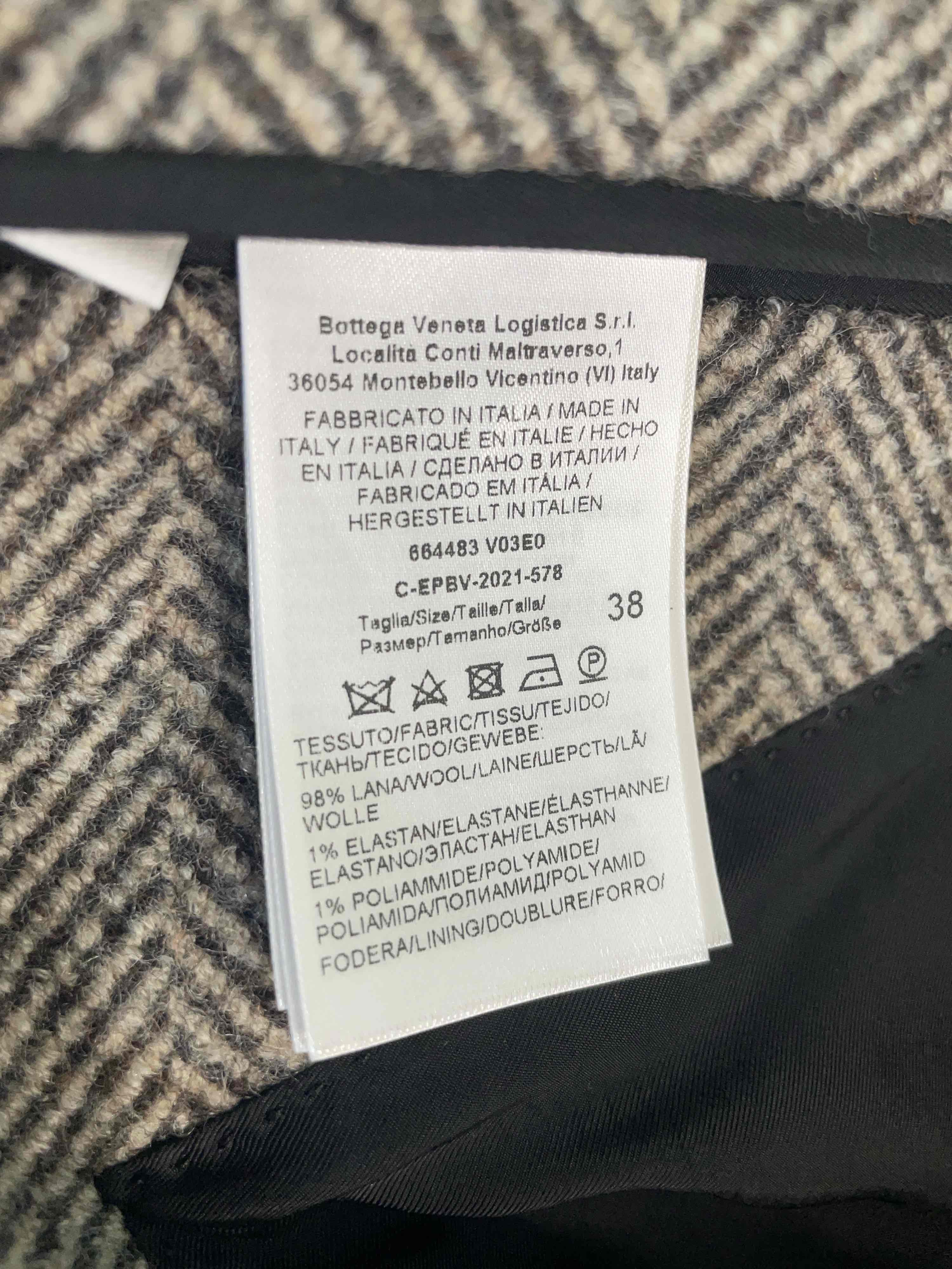 Bottega Veneta Bottega Veneta Herringbone Wool Coat Size 38 Size XS / US 0-2 / IT 36-38 - 4 Thumbnail