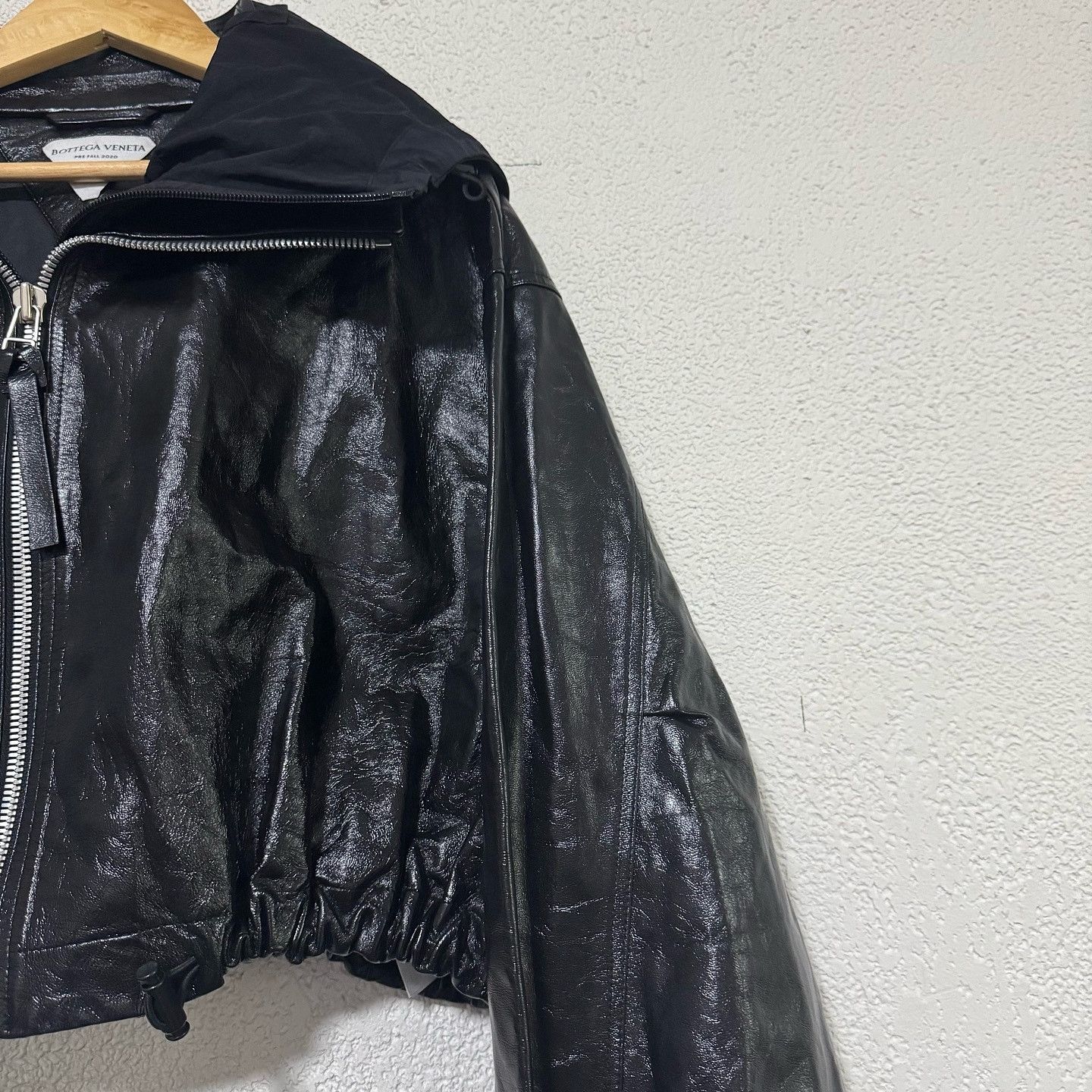 Bottega Veneta Bottega Veneta Leather Hooded Jacket Size S Size US S / EU 44-46 / 1 - 5 Thumbnail