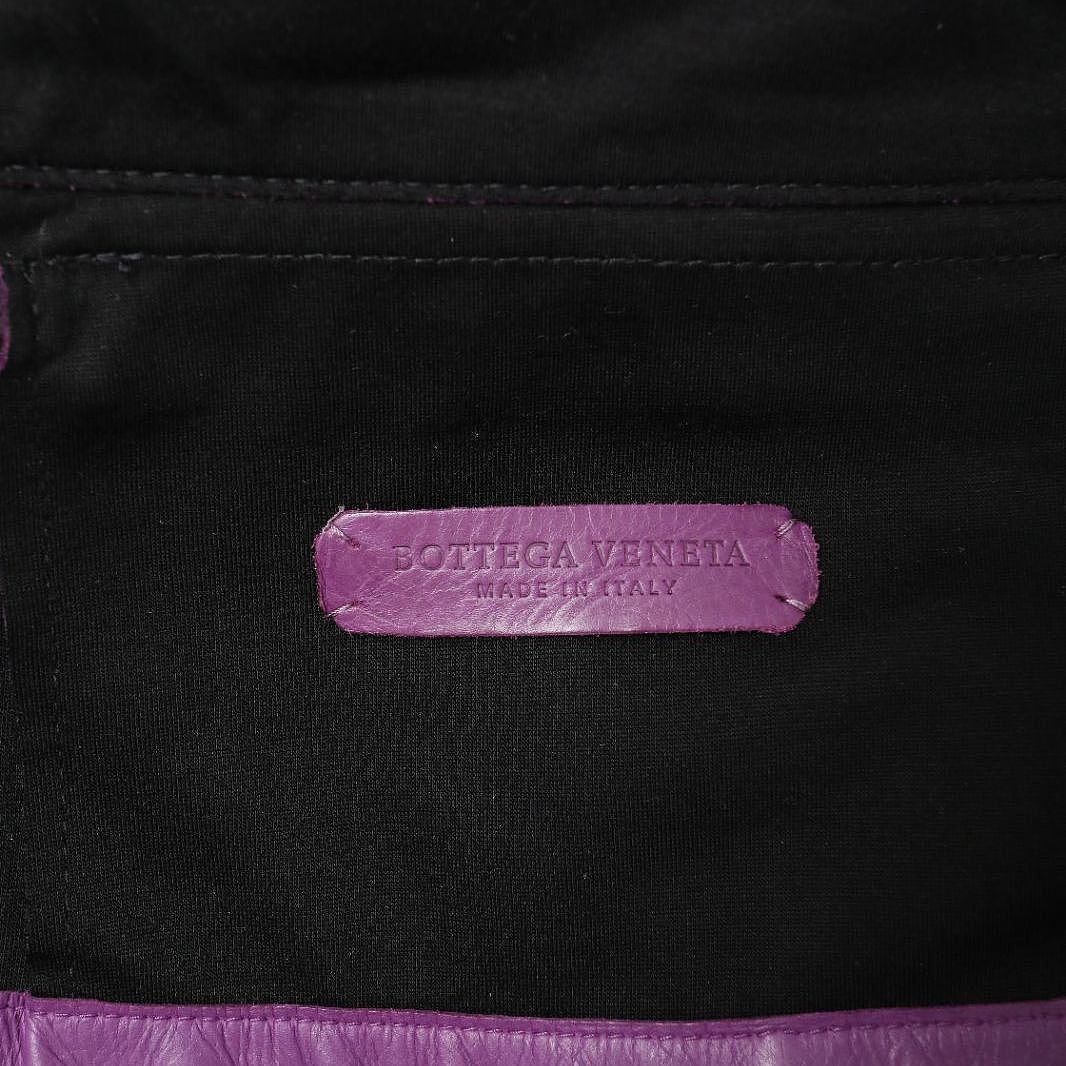 Bottega Veneta Bottega Veneta Purple Intrecciato Leather Jacket Size 40 Size S / US 4 / IT 40 - 3 Thumbnail