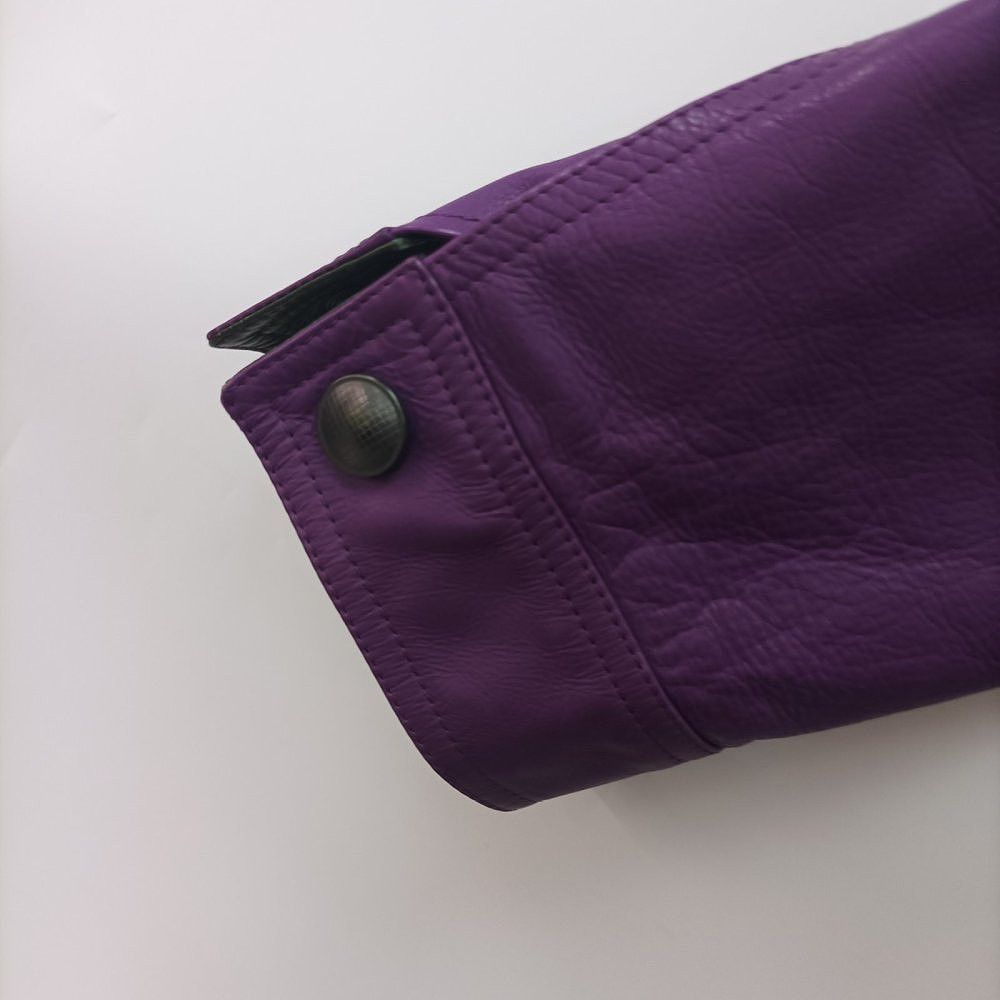 Bottega Veneta Bottega Veneta Purple Intrecciato Leather Jacket Size 40 Size S / US 4 / IT 40 - 12 Thumbnail