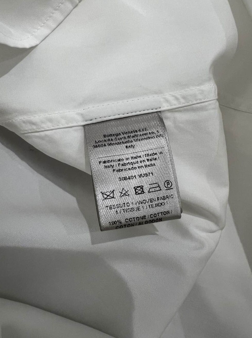 Bottega Veneta Bottega Veneta White Cotton Button Up Shirt Size L Size US XS / EU 42 / 0 - 4 Thumbnail