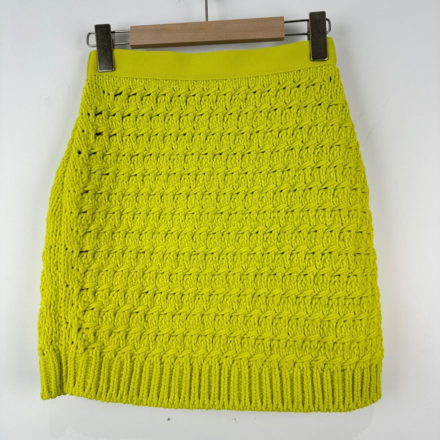 Bottega Veneta Bottega Veneta Yellow Knit Mini Skirt Size XS Size 26" / US 2 / IT 38 - 2 Thumbnail