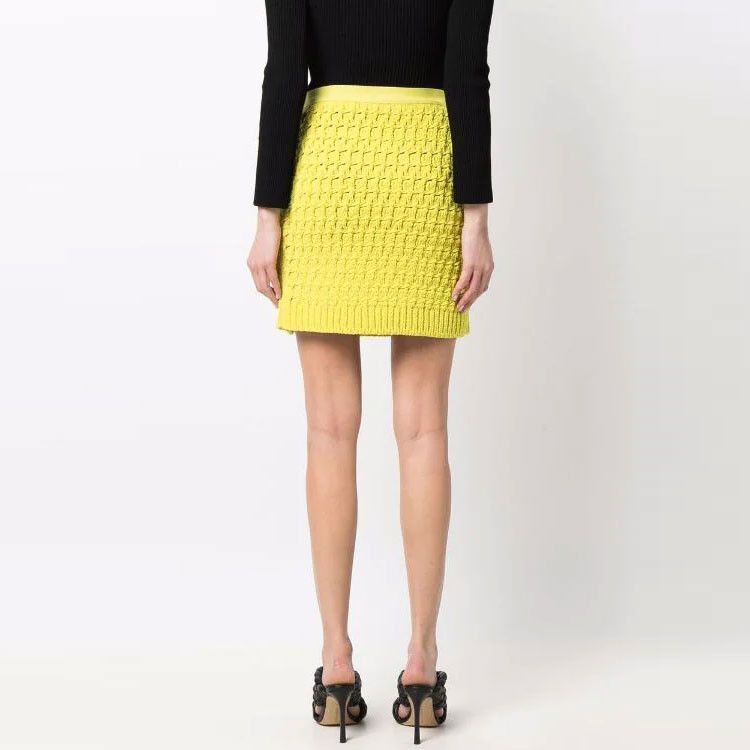 Bottega Veneta Bottega Veneta Yellow Knit Mini Skirt Size XS Size 26" / US 2 / IT 38 - 8 Thumbnail