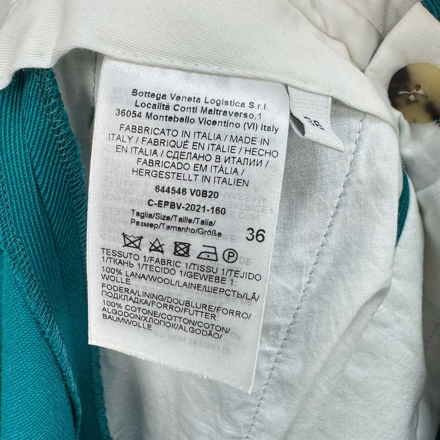 Bottega Veneta Bottega Veneta Green Wool Pants Size 36 Size 25" / US 0 / IT 36 - 4 Thumbnail