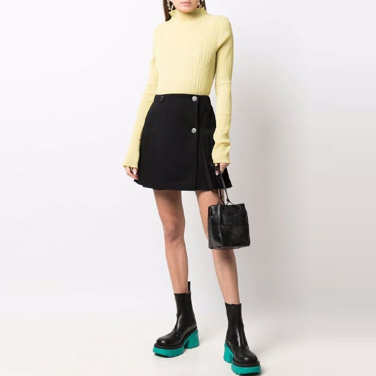 Bottega Veneta Bottega Veneta Wool Gabardine Pleated Mini Skirt Size 34 Size 24" / US 00 / IT 34 - 6 Thumbnail
