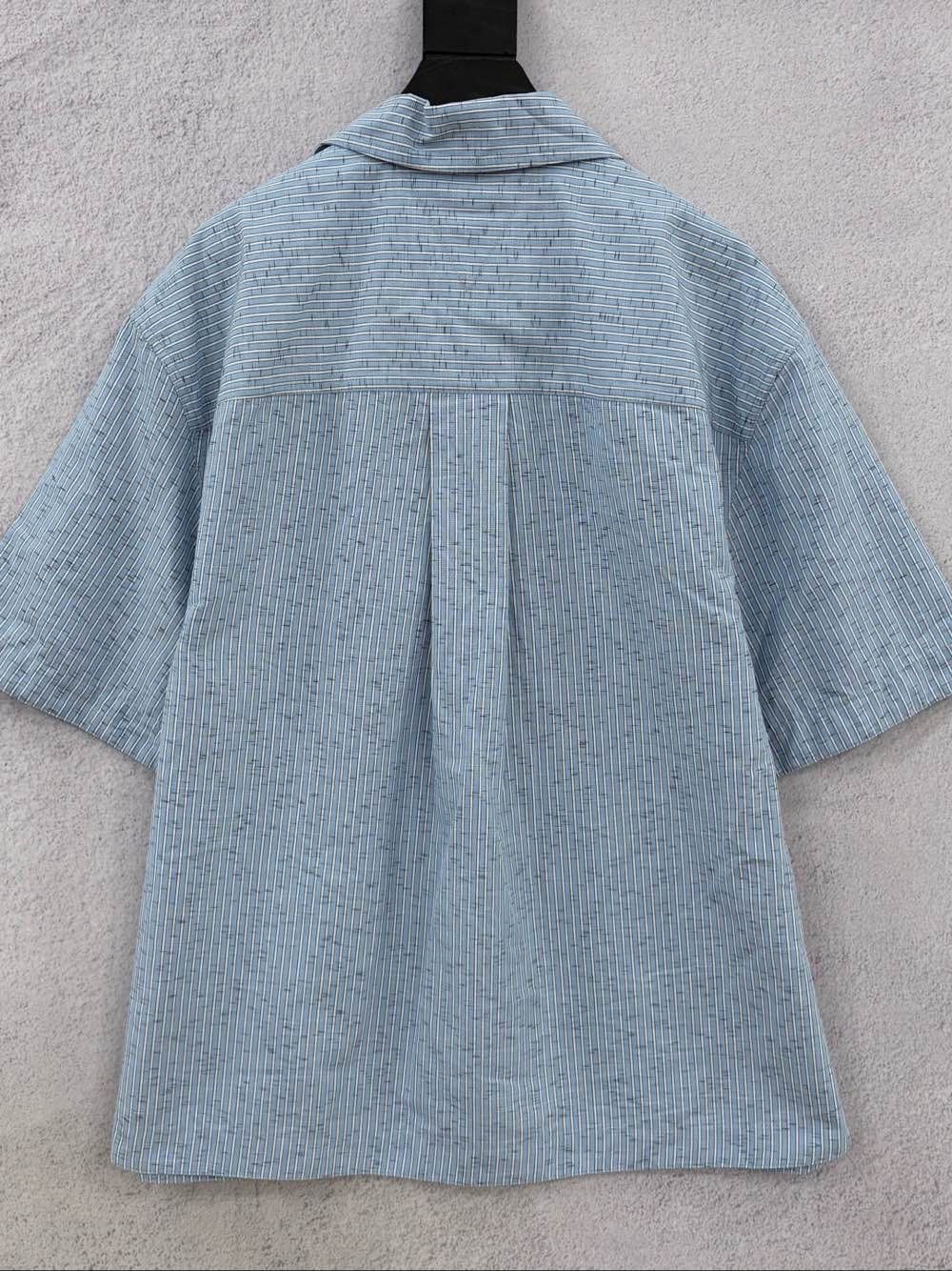 Bottega Veneta Bottega Veneta Striped Short Sleeve Shirt Size L Size US L / EU 52-54 / 3 - 2 Thumbnail