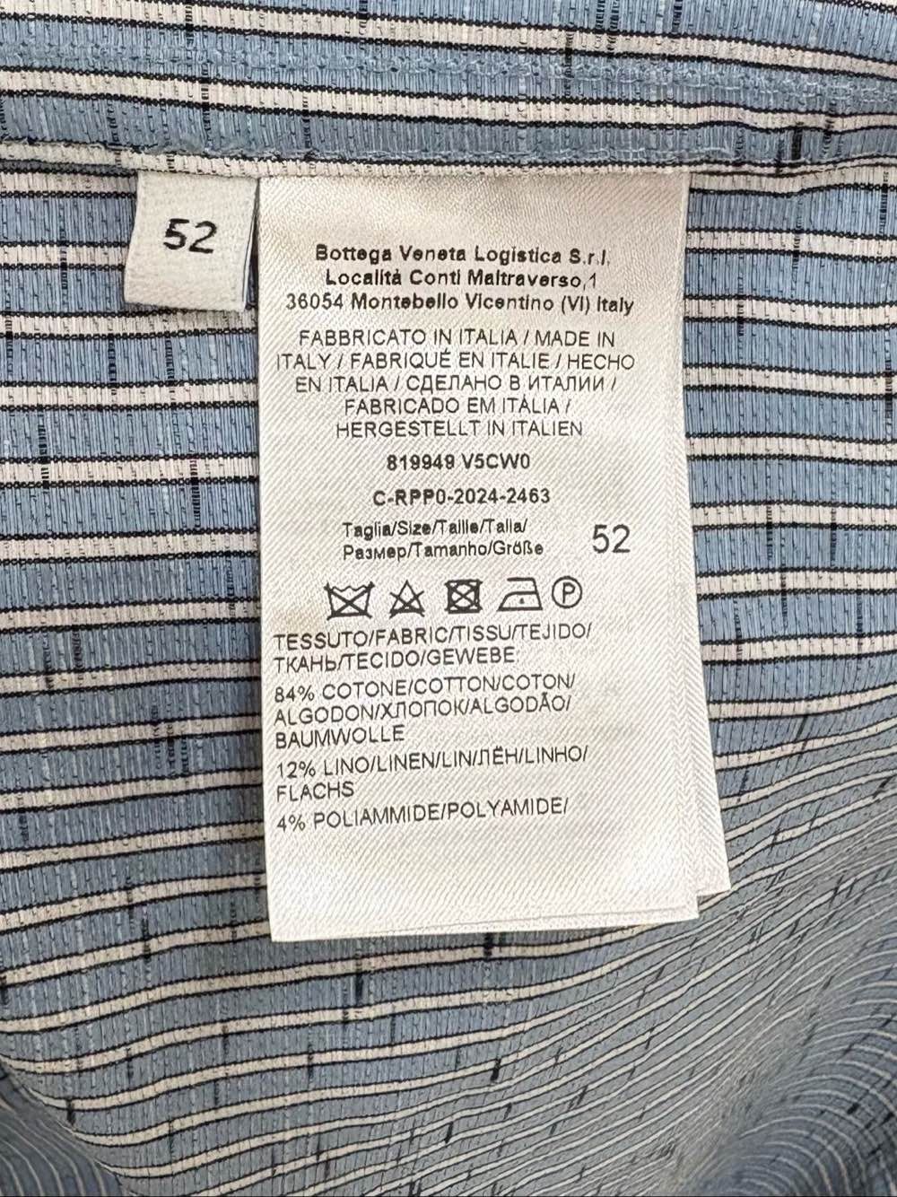 Bottega Veneta Bottega Veneta Striped Short Sleeve Shirt Size L Size US L / EU 52-54 / 3 - 4 Thumbnail