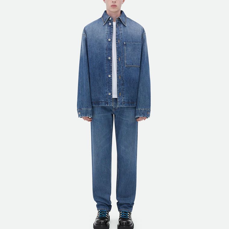 Bottega Veneta Bottega Veneta Washed Denim Jacket Size 48 Size US M / EU 48-50 / 2 - 7 Thumbnail