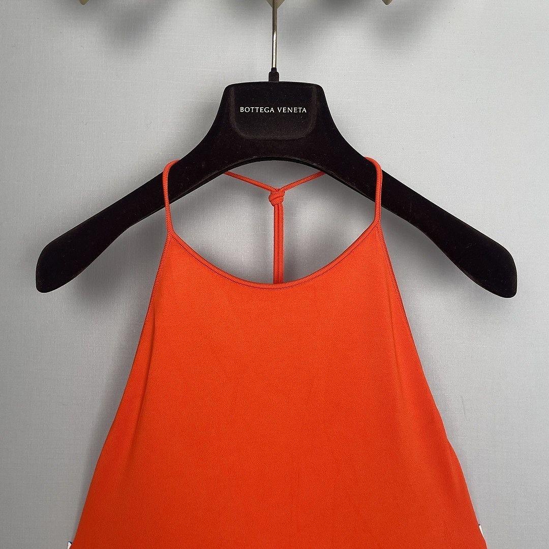 Bottega Veneta Bottega Veneta Orange Halter Midi Dress Size 38 Size XS / US 0-2 / IT 36-38 - 6 Thumbnail