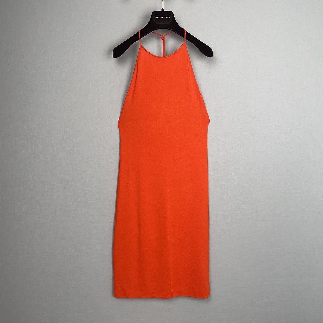Bottega Veneta Bottega Veneta Orange Halter Midi Dress Size 38 Size XS / US 0-2 / IT 36-38 - 5 Thumbnail