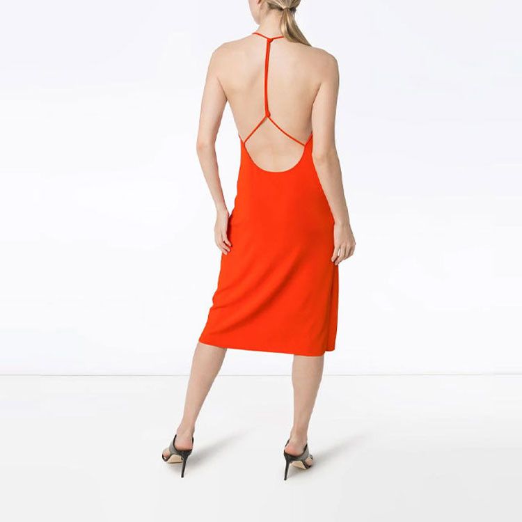 Bottega Veneta Bottega Veneta Orange Halter Midi Dress Size 38 Size XS / US 0-2 / IT 36-38 - 9 Thumbnail