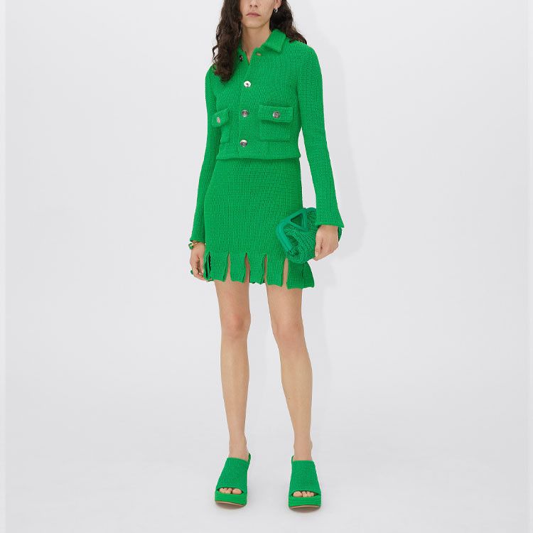 Bottega Veneta Bottega Veneta Green Salon 01 Mini Dress Size M Size M / US 6-8 / IT 42-44 - 7 Thumbnail